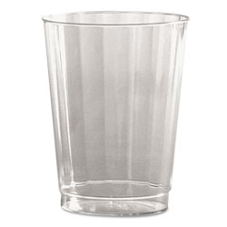 WNA Comet Classic Crystal Plastic Tumblers, 10 oz., Clear, Fluted, Tall, 12/Pack