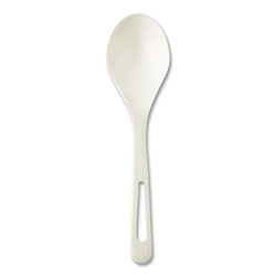World Centric TPLA Compostable Cutlery, Soup Spoon, White, 1,000/Carton