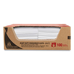 WypAll® Heavy-Duty Foodservice Cloths, 12.5 x 23.5, White, 100/Carton