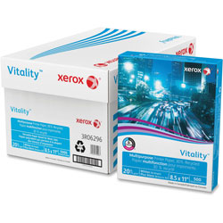 Xerox Recycled Paper, 92Brt, 20lb, 8-1/2 in x 11 in, 5000Sht/CT, White