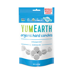 YumEarth Organic Wild Peppermint Hard Candies, 3.3 oz Bag, 3/Pack