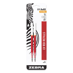 Zebra Pen JF Refill for Jimnie, Sarasa, ecoSarasa, Orbitz, Z-Grip, Z-Grip and GR8 Gel Roller Ball Pens, Medium, Red, 2/Pack (ZEB87032)