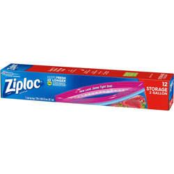 Ziploc® 2-gallon Storage Bags - Extra Large Size - 2 gal - 13 in Width - Plastic - 12 Per Box