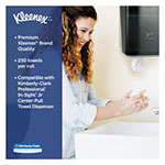 Kleenex Premiere Center-Pull Towels, Perforated, 15 x 8, 8 2/5 dia, 250/Roll, 4 Rolls/Ct view 2