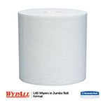 WypAll® L40 Towels, Jumbo Roll, White, 12.5x13.4, 750/Roll view 1