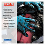 WypAll® X80 Cloths with HYDROKNIT, 9.1 x 16.8, Red, Pop-Up Box, 80/Box, 5 Box/Carton view 4
