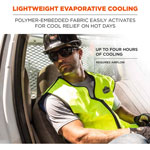 Ergodyne Chill-Its 6665 Embedded Polymer Cooling Vest with Zipper, Nylon/Polymer, X-Large, Lime view 4
