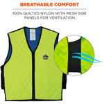 Ergodyne Chill-Its 6665 Evaporative Cooling Vest, Evaporative, Lime view 2