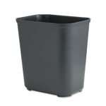 Rubbermaid Fire-Resistant Wastebasket, Rectangular, Fiberglass, 7 gal, Black orginal image
