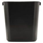 Rubbermaid Deskside Plastic Wastebasket, Rectangular, 3.5 gal, Black orginal image