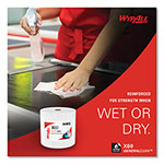 WypAll® General Clean X60 Cloths, Jumbo Roll, 12.2 x 12.4, White, 1,100/Roll view 5