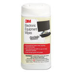 3M Electronic Equipment Cleaning Wipes, 5.5 x 6.75, White, 80/Canister orginal image