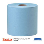 WypAll® X80 Cloths with HYDROKNIT, Jumbo Roll, 12 1/2 x 13 2/5, Blue, 475/Roll view 3