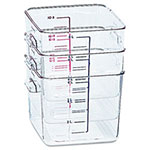 Rubbermaid SpaceSaver Square Containers, 2 qt, 8.8 x 8.75 x 2.7, Clear, Plastic view 1