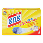 S.O.S. Steel Wool Soap Pad, 4/Box, 24 Boxes/Carton view 1