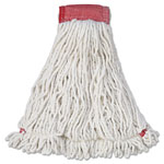 Rubbermaid Web Foot Wet Mop Head, Shrinkless, Cotton/Synthetic, White, Large, 6/Carton orginal image
