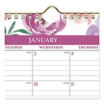At-A-Glance Badge Floral Wall Calendar, Floral Artwork, 15 x 12, White/Multicolor Sheets, 12-Month (Jan to Dec): 2024 view 1