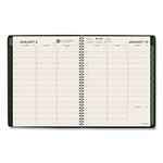 At-A-Glance Recycled Weekly Vertical-Column Format Appointment Book, 11 x 8.25, Green Cover, 12-Month (Jan to Dec): 2024 view 3