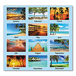 At-A-Glance Tropical Escape Wall Calendar, Tropical Escape Photography, 15 x 12, Pale Blue/Multicolor Sheets, 12-Month (Jan to Dec): 2024 view 2