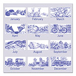 At-A-Glance Illustrator’s Edition Wall Calendar, Victorian Illustrations Artwork, 12 x 12, White/Blue Sheets, 12-Month (Jan to Dec): 2024 view 1