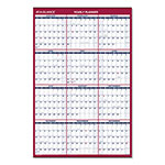 At-A-Glance Erasable Vertical/Horizontal Wall Planner, 24 x 36, White/Blue/Red Sheets, 12-Month (Jan to Dec): 2024 view 1