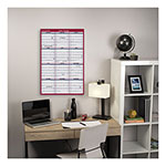 At-A-Glance Erasable Vertical/Horizontal Wall Planner, 24 x 36, Blue/Red, 2022 view 4