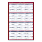 At-A-Glance Erasable Vertical/Horizontal Wall Planner, 32 x 48, Blue/Red, 2022 view 2