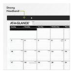 At-A-Glance Ruled Desk Pad, 22 x 17, White Sheets, Black Binding, Black Corners, 12-Month (Jan to Dec): 2024 view 3