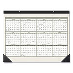 At-A-Glance Recycled Monthly Desk Pad, 22 x 17, Sand/Green Sheets, Black Binding, Black Corners, 12-Month (Jan to Dec): 2024 view 1