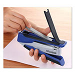 Stanley Bostitch InPower Spring-Powered Premium Desktop Stapler, 28-Sheet Capacity, Blue/Silver view 3