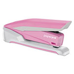 Stanley Bostitch InCourage Spring-Powered Desktop Stapler, 20-Sheet Capacity, Pink/White view 2