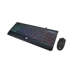 Adesso Backlit Gaming Keyboard and Mouse Combo, USB, Black view 1