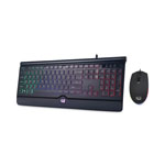 Adesso Backlit Gaming Keyboard and Mouse Combo, USB, Black view 3