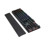 Adesso RGB Programmable Mechanical Gaming Keyboard with Detachable Magnetic Palmrest, 108 Keys, Black view 1