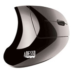 Adesso iMouse E10 Wireless Vertical Ergonomic USB Mouse, 2.4 GHz Frequency/33 ft Wireless Range, Right Hand Use, Black view 4