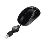 Adesso Illuminated Retractable Mouse, USB 2.0, Left/Right Hand Use, Black view 2