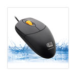 Adesso iMouse W3 Waterproof Antimicrobial Mouse with Magnetic Scroll Wheel, USB 2.0, Left/Right Hand Use, Black view 3