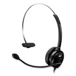 Adesso Xtream P1 USB Wired Multimedia Headset with Microphone, Monaural Over the Head, Black view 1
