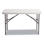 Alera Banquet Folding Table, Rectangular, Radius Edge, 48 x 24 x 29, Platinum/Charcoal view 1