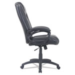 Alera CC Series Executive High Back Leather Chair, Supports up to 275 lbs., Black Seat/Black Back, Black Base view 2