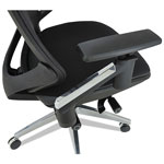 Alera EB-W Series Pivot Arm Multifunction Mesh Chair, Supports up to 275 lbs, Black Seat/Black Back, Aluminum Base view 4