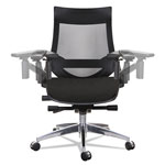 Alera EB-W Series Pivot Arm Multifunction Mesh Chair, Supports up to 275 lbs, Black Seat/Black Back, Aluminum Base view 5