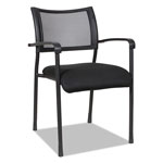 Alera Eikon Series Stacking Mesh Guest Chair, Black Seat/Black Back, Black Base, 2/Carton view 4