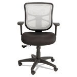 Alera Elusion Series Mesh Mid-Back Swivel/Tilt Chair, Supports up to 275 lbs., Black Seat/White Back, Black Base view 3