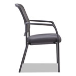 Alera Mesh Guest Stacking Chair, Supports up to 275 lbs., Black Seat/Black Back, Black Base view 1