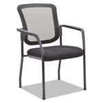 Alera Mesh Guest Stacking Chair, Supports up to 275 lbs., Black Seat/Black Back, Black Base view 3