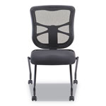 Alera Elusion Mesh Nesting Chairs, Black Seat/Black Back, Black Base, 2/Carton view 1