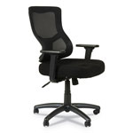 Alera Elusion II Series Mesh Mid-Back Swivel/Tilt Chair with Adjustable Arms, Up to 275 lbs, Black Seat/Back, Black Base view 3
