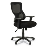 Alera Elusion II Series Mesh Mid-Back Synchro with Seat Slide Chair, Supports up to 275 lbs, Black Seat/Back, Black Base orginal image