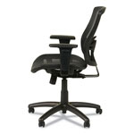 Alera Etros Series Suspension Mesh Mid-Back Synchro Tilt Chair, Supports up to 275 lbs, Black Seat/Black Back, Black Base view 2